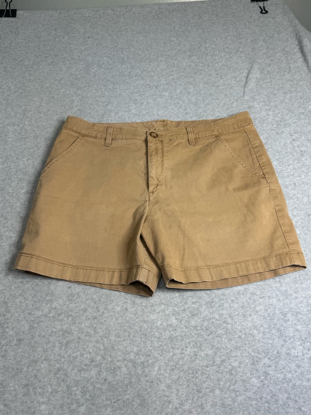 Chubbie Men Tan Cotten Blend Chino Gorpcore Shorts Size 34